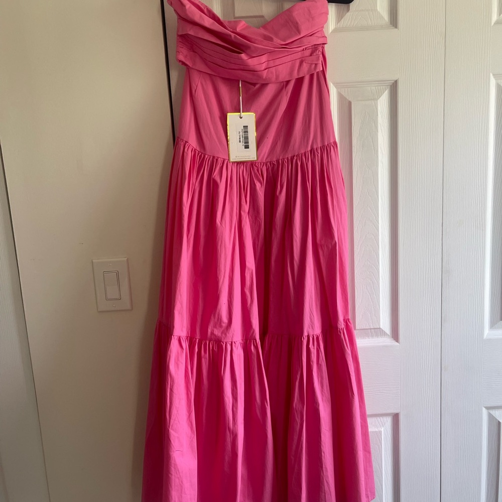 Away Bright Pink Tiered Maxi Skirt - Picture 8 of 8